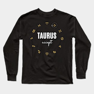 Taurus Zodiac Horoscope Long Sleeve T-Shirt